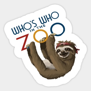 who's who in the zoo - Sloth Sticker